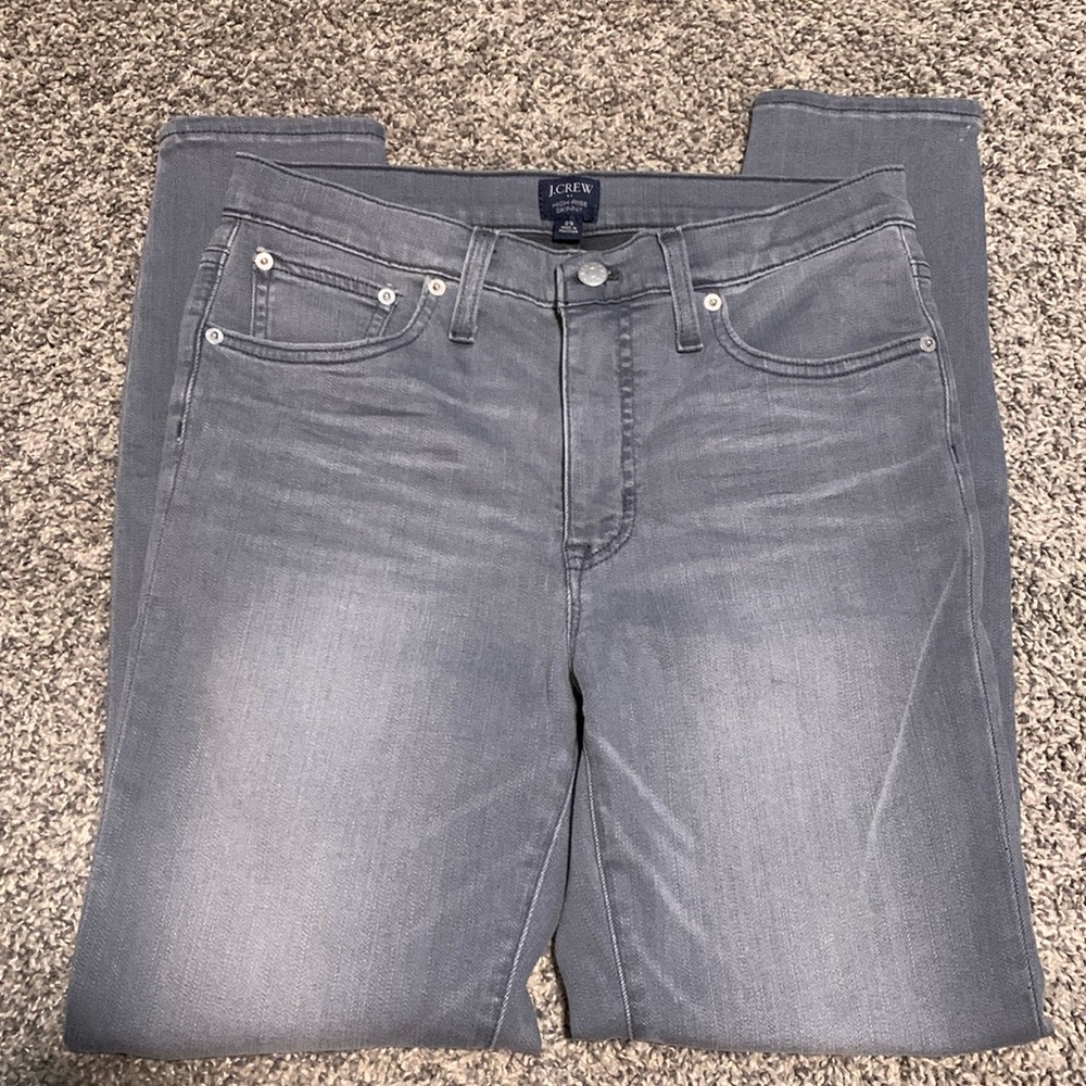 J. Crew Gray Wash 9” High-Rise Skinny Jean Sz 29